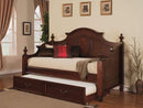 Beds Trundle Bed - 77" X 41" X 12" Twin Cherry Pine Wood Trundle HomeRoots