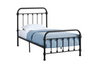 Beds Twin Size Bed Frame - 80'.5" x 42'.5" x 47'.75" Black, Metal - Twin Size Bed HomeRoots