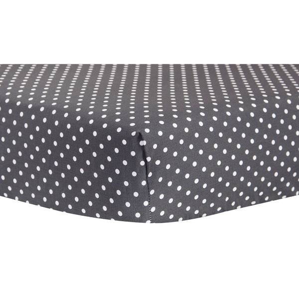 Bedtime Gray Dot Fitted Crib Sheet-GRAY OMBRE-JadeMoghul Inc.
