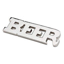 "Beer" Opener with Magnets - Silver (Pack of 1)-Personalized Gifts For Men-JadeMoghul Inc.