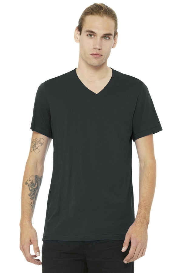 BELLA+CANVAS Unisex Jersey Short Sleeve V-Neck Tee. BC3005-T-shirts-Dark Grey-XS-JadeMoghul Inc.