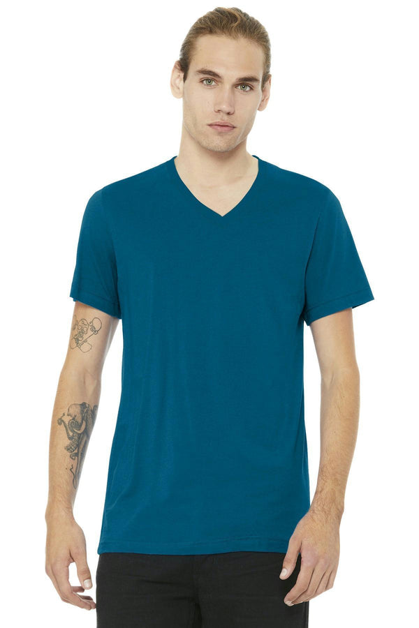 BELLA+CANVAS Unisex Jersey Short Sleeve V-Neck Tee. BC3005-T-shirts-Deep Teal-3XL-JadeMoghul Inc.