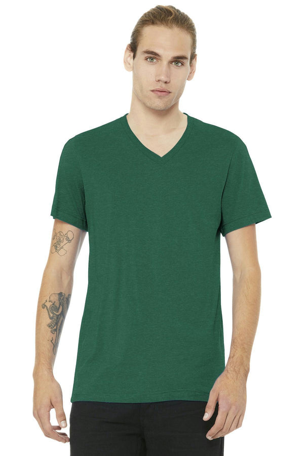 BELLA+CANVAS Unisex Jersey Short Sleeve V-Neck Tee. BC3005-T-shirts-Heather Grass Green-3XL-JadeMoghul Inc.