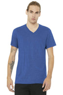 BELLA+CANVAS Unisex Jersey Short Sleeve V-Neck Tee. BC3005-T-shirts-Heather True Royal-XS-JadeMoghul Inc.