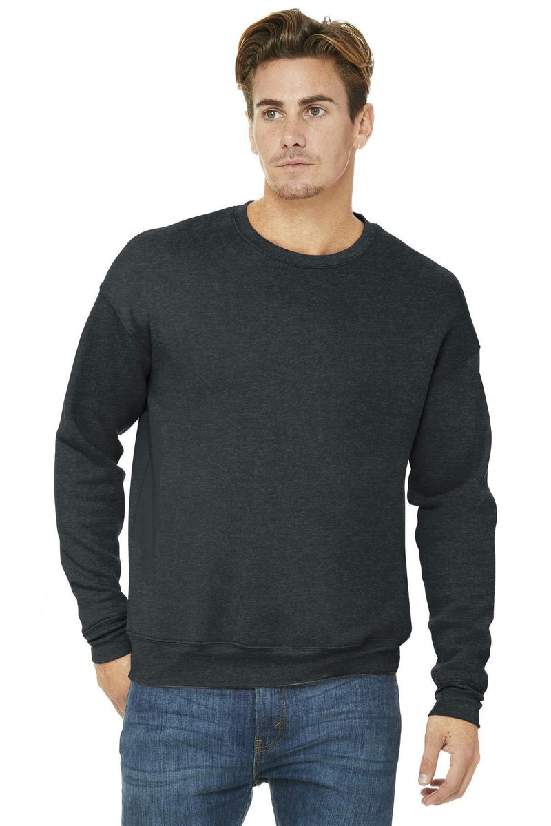 BELLA+CANVAS Unisex Sponge Fleece Drop Shoulder Sweatshirt. BC3945-Sweatshirts/fleece-Dark Grey Heather-S-JadeMoghul Inc.