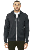 BELLA+CANVAS Unisex Sponge Fleece Full-Zip Hoodie. BC3739-Sweatshirts/fleece-Dark Grey Heather-2XL-JadeMoghul Inc.