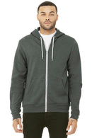 BELLA+CANVAS Unisex Sponge Fleece Full-Zip Hoodie. BC3739-Sweatshirts/fleece-Deep Heather-2XL-JadeMoghul Inc.
