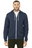 BELLA+CANVAS Unisex Sponge Fleece Full-Zip Hoodie. BC3739-Sweatshirts/fleece-Heather Navy-2XL-JadeMoghul Inc.