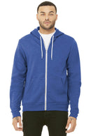 BELLA+CANVAS Unisex Sponge Fleece Full-Zip Hoodie. BC3739-Sweatshirts/fleece-Heather True Royal-2XL-JadeMoghul Inc.