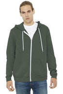 BELLA+CANVAS Unisex Sponge Fleece Full-Zip Hoodie. BC3739-Sweatshirts/fleece-Military Green-XS-JadeMoghul Inc.