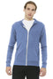 BELLA+CANVAS Unisex Triblend Full-Zip Lightweight Hoodie. BC3939-Sweatshirts/fleece-Blue Triblend-2XL-JadeMoghul Inc.