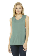 BELLA+CANVAS Women's Flowy Scoop Muscle Tank. BC8803-T-shirts-Heather Dusty Blue-2XL-JadeMoghul Inc.