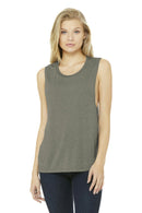 BELLA+CANVAS Women's Flowy Scoop Muscle Tank. BC8803-T-shirts-Heather Stone-2XL-JadeMoghul Inc.