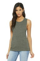 BELLA+CANVAS Women's Flowy Scoop Muscle Tank. BC8803-T-shirts-Olive Slub-2XL-JadeMoghul Inc.