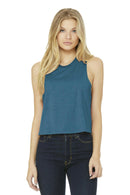 BELLA+CANVAS Women's Racerback Cropped Tank. BC6682-T-shirts-Heather Deep Teal-2XL-JadeMoghul Inc.