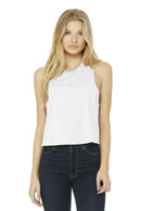 BELLA+CANVAS Women's Racerback Cropped Tank. BC6682-T-shirts-Solid White Blend-2XL-JadeMoghul Inc.
