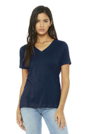 BELLA+CANVAS Women's Relaxed Jersey Short Sleeve V-Neck Tee. BC6405-T-shirts-Navy-2XL-JadeMoghul Inc.