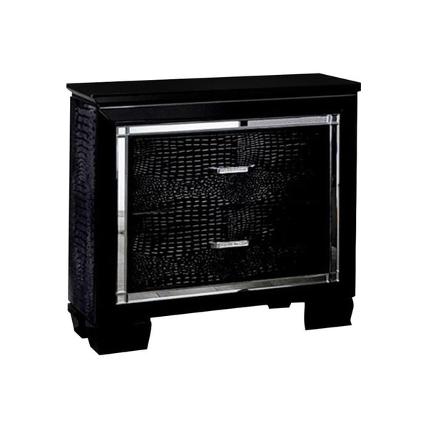 Bellanova Contemporary Night Stand In Black-Nightstands and Bedside Tables-Black-Wood-JadeMoghul Inc.