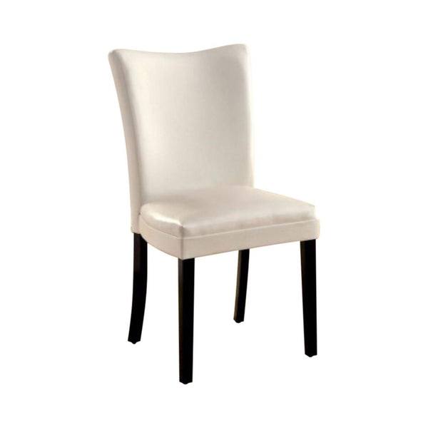 Belliz White Dining Side Chair ,Set Of 2-Armchairs and Accent Chairs-White-Leatherette Solid Wood Wood Veneer & Others-JadeMoghul Inc.
