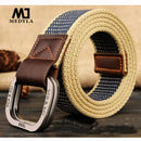 Belts For Men New Striped Adult Casual Men Knitted Cintos Femininos Belt Man Canvas Lengthen Strap Male-black-110cm-JadeMoghul Inc.