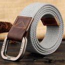 Belts For Men New Striped Adult Casual Men Knitted Cintos Femininos Belt Man Canvas Lengthen Strap Male-grey-110cm-JadeMoghul Inc.