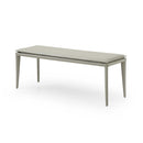 Benches Bedroom Bench - 47" X 16" X 18" Light Grey Faux Leather Bench HomeRoots