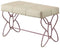 Benches Entryway Bench - 32" X 17" X 19" White And Light Purple Bench HomeRoots