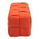 Benches Entryway Bench - 51.2" X 19.7" X 19.7" Polyblend Orange Bench HomeRoots