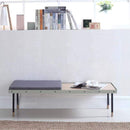 Benches Outdoor Bench - 31.8" x 31.8" x 40" Beige Veneer Low Bench HomeRoots