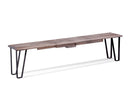 Benches Outdoor Bench - 48" X 14" X 18" Ash Gray Rough Cut Maple And Steel Bench HomeRoots