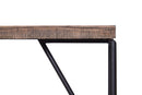 Benches Wooden Bench - 15" X 72" X 18" Natural/Black Wood Iron Large Bench HomeRoots