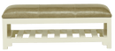 Benches Wooden Bench - 48" X 16" X 16" Off White Wood/Leather Bench HomeRoots