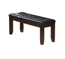 Benches Wooden Bench - 48" X 16" X 20" Black And Cherry Elegant Bench HomeRoots