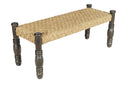 Benches Wooden Bench - 51" X 19" X 20" Dark Brown Pine Wood Dining Bench Small HomeRoots