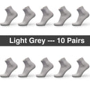Bendu Brand Guarantee Men Bamboo Socks 10 Pairs / Lot Brethable Anti-Bacterial Deodorant High Quality Guarantee Man Sock-10 Light Grey-JadeMoghul Inc.