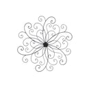 Benzara Metal Flower Wall Decor With Scroll Design, Bronze-Metal Wall Art-Bronze-Metal-JadeMoghul Inc.