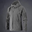 Men Military Tactical Fleece Jacket / Multi Pockets Outerwear