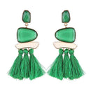 Best lady 2017 New Fringed Statement Earrings Wedding Tassel Multicolored Hot Fashion Drop Dangle Earrings Jewelry Women 5391-Green-JadeMoghul Inc.
