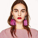 Best lady Fashion Jewelry Tassel Dangle Earrings Cheap Wedding Bohemian Drop Statement Earrings For Women Flowers Charm 5274-Acid Blue-JadeMoghul Inc.