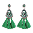 Best lady Fashion Jewelry Tassel Dangle Earrings Cheap Wedding Bohemian Drop Statement Earrings For Women Flowers Charm 5274-Green-JadeMoghul Inc.