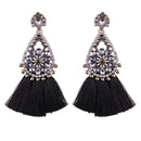 Best lady Fashion Jewelry Tassel Dangle Earrings Cheap Wedding Bohemian Drop Statement Earrings For Women Flowers Charm 5274-Grey Stone-JadeMoghul Inc.