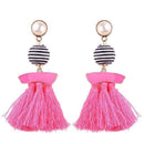 Best lady Fringed Fashion Women Statement Earrings Tassel Multicolored Drop Dangle Earrings For Women Wedding Charm Hotsale 5389-Black Rose-JadeMoghul Inc.