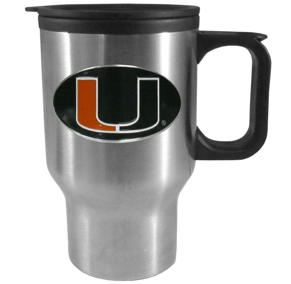 Miami Hurricanes Sculpted Travel Coffee Mugs, 14 oz