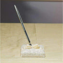 Beverly Clark French Lace Collection Penholder White (Pack of 1)-Wedding Reception Accessories-JadeMoghul Inc.