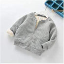 BibiCola autumn kids boys girls warm jacket leisure jacket plus velvet winter spring baby wear cotton shirt late autumn outwear-picture color 2-9M-JadeMoghul Inc.