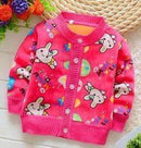 BibiCola spring autumn baby girls/boys candy color cardigan sweater children add velvet outerwear sewater kids Knitting coat-picture color 2-9M-JadeMoghul Inc.