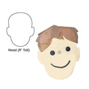 BIG CUT OUTS 9IN HEAD SHAPE 25CT-Arts & Crafts-JadeMoghul Inc.