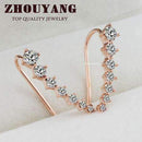 Big Dipper Four-Prong Setting 7pcs CZ Rose Gold Color Ear Hook Stud Earrings Fashion Jewelry ZYE534 ZYE548 ZYE527-RoseGold Clear-JadeMoghul Inc.