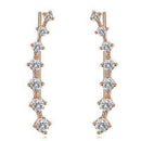 Big Dipper Four-Prong Setting 7pcs CZ Rose Gold Color Ear Hook Stud Earrings Fashion Jewelry ZYE534 ZYE548 ZYE527-RoseGold Clear Long-JadeMoghul Inc.