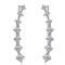 Big Dipper Four-Prong Setting 7pcs CZ Rose Gold Color Ear Hook Stud Earrings Fashion Jewelry ZYE534 ZYE548 ZYE527-WhiteGold Clear Long-JadeMoghul Inc.